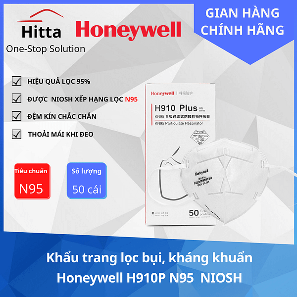 Khẩu trang lọc bụi kháng khuẩn Honeywell H910P N95 NIOSH